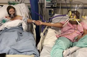 La desgarradora historia detrás de la foto de una madre y su hija con coronavirus