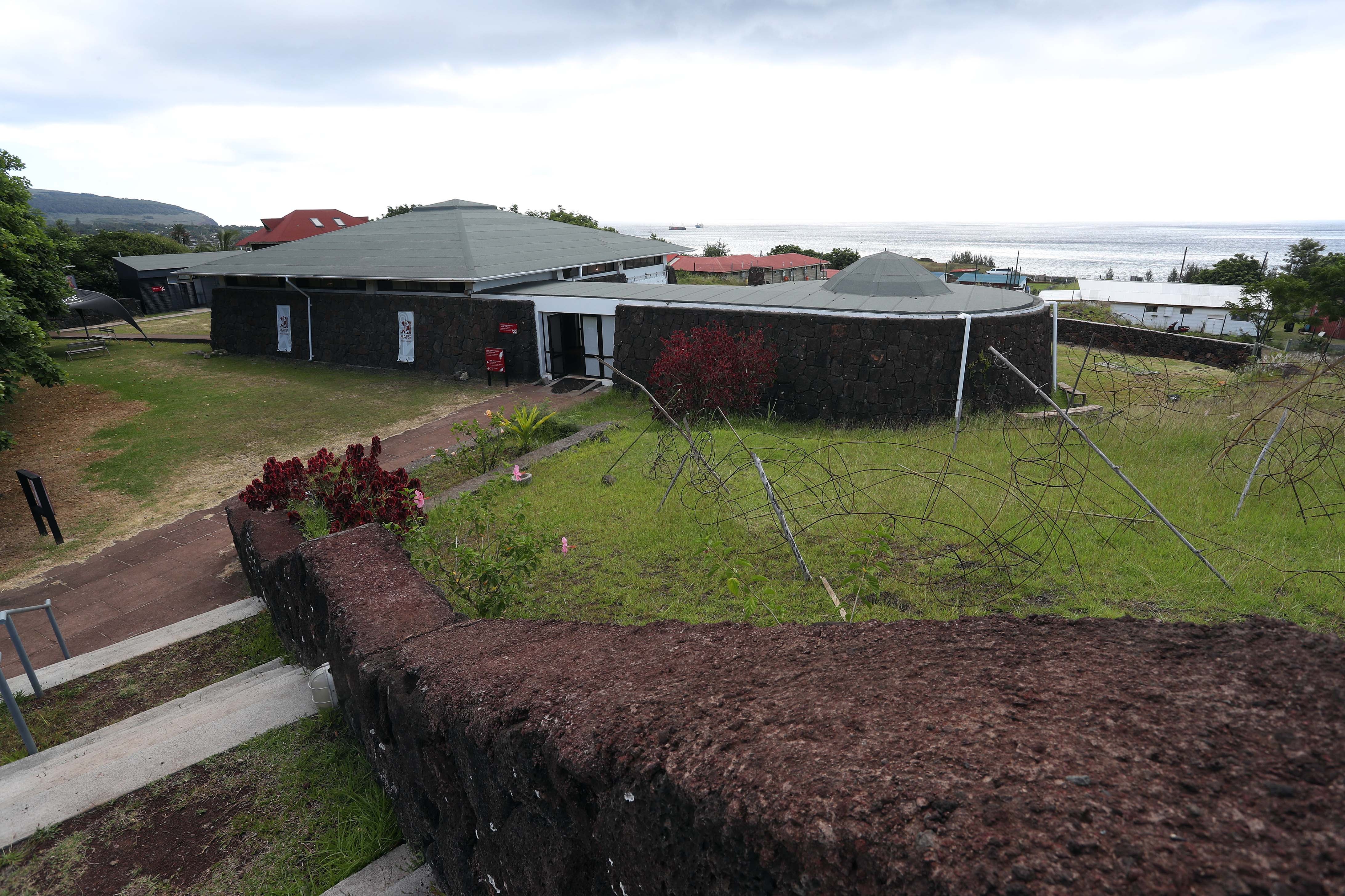 Imagen del exterior del museo en Rapa Nui. Fotos: Mario Ruiz
