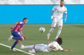 El lujo de Fabián Orellana a Marcelo en el duelo entre el Eibar y el Real Madrid