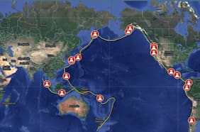 Cómo es el Cinturón de Fuego del Pacífico, el escenario de los terremotos y tsunamis más peligrosos