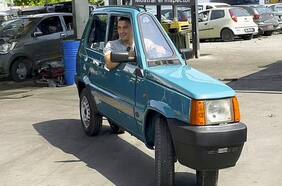 Mecánico italiano fabricó un auto ultradelgado y totalmente funcional