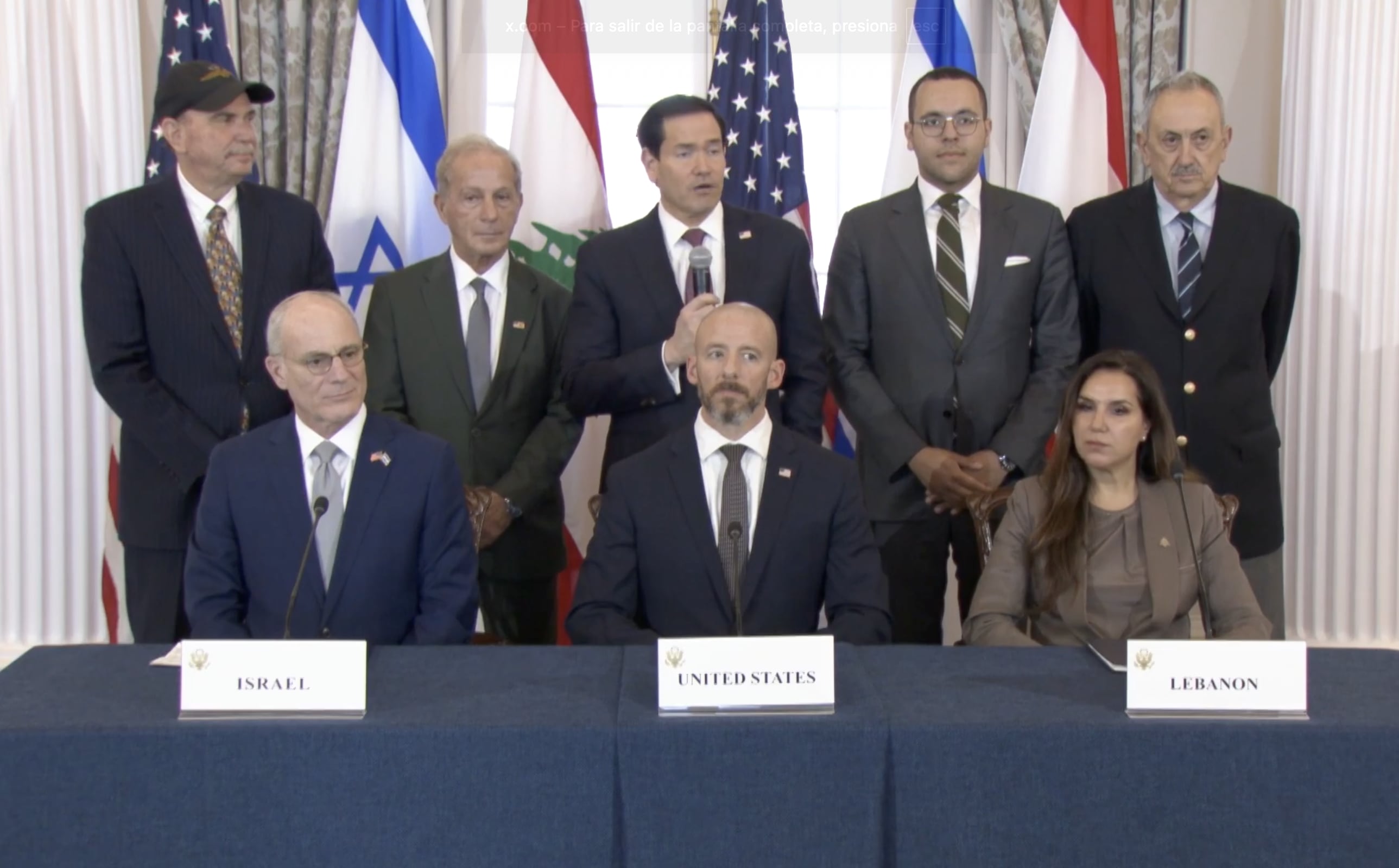 Líbano e Israel firman en Washington un acuerdo marco para sentar las bases de una "paz y seguridad duraderas"