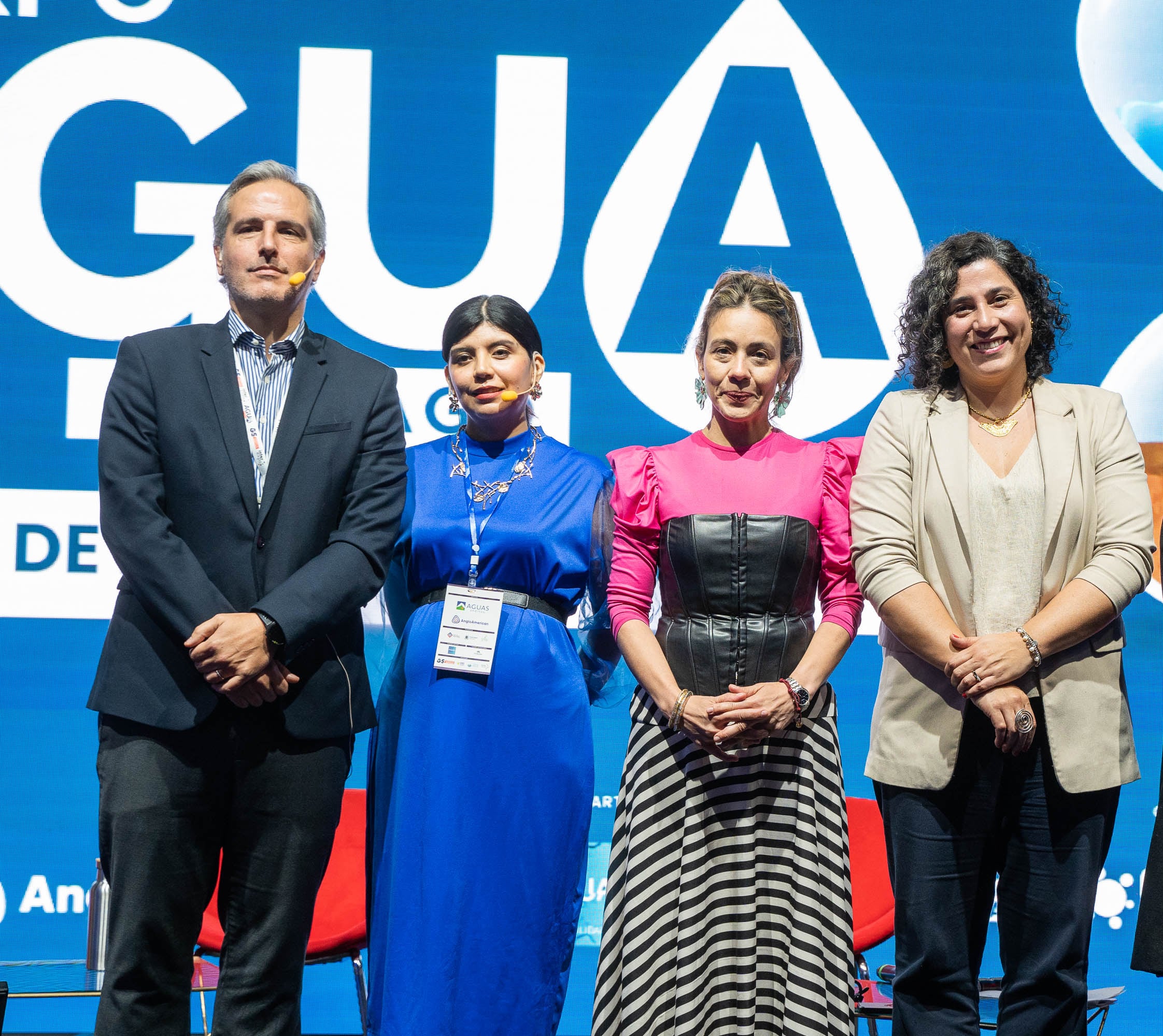 Mauro de la Vega, director Alianza Uruguaya por el Agua; Paloma Maturana, especialista Aquafondo, Fondo de Agua Lima y Callao; Andrea Yáñez, directora ejecutiva Fondo de Agua Bogotá Agua Somos y Cristina Huidobro, gerenta general del Fondo de Agua Santiago-Maipo.