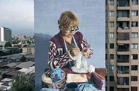 El nuevo y monumental mural realista que sorprende en el barrio Matta