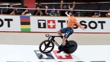 Harrie Lavreysen culmina su histórica faena en Santiago con su vigésimo oro en el cierre del Mundial de Ciclismo de Pista