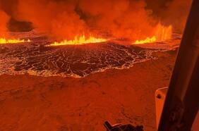 Islandia: cómo fue la erupción del volcán en las cercanías de una ciudad y una central eléctrica