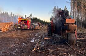 Capitán Pastene: seis máquinas y seis vehículos quemados en nuevo ataque tras formalización de Héctor Llaitul