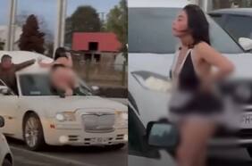 Crónica de la mujer que subió semidesnuda a una carroza fúnebre en Nueva Imperial y se volvió viral