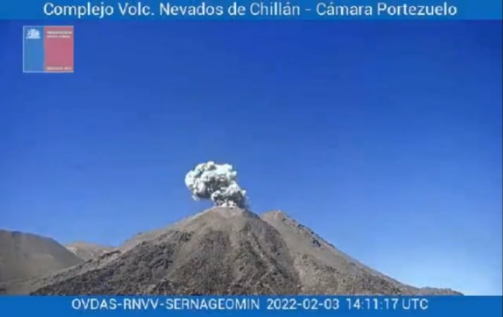 Registró actividad después de tres años: Senapred mantiene alerta verde en Complejo Volcánico Nevados de Chillán