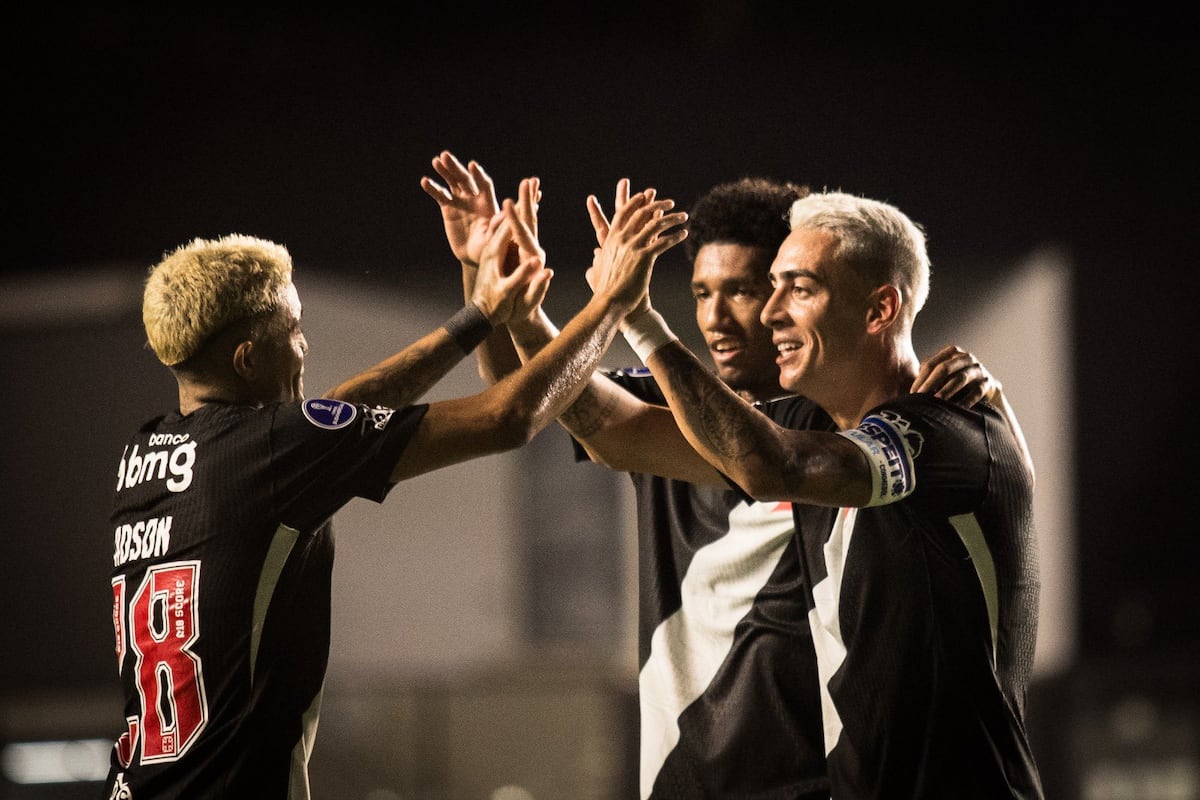 Vasco da Gama golea 3-0 a Olimpia y empata en la cima del Grupo G de la Copa Sudamericana