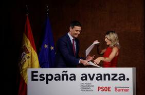 PSOE y Sumar firman acuerdo de Gobierno que incluye reducir la jornada laboral de 40 a 37,5 horas semanales