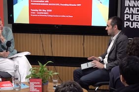 Nicolás Grau reaparece en seminario en Inglaterra junto a Mariana Mazzucato para hablar de política industrial