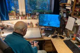 Un jugador de 88 años pidió ayuda a través de carteles en su barrio para avanzar en Skyrim