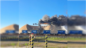 Incendio afectó a huincha transportadora de la Celulosa Arauco en el Biobío
