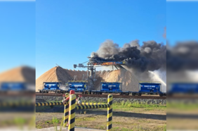Incendio afectó a huincha transportadora de la Celulosa Arauco en el Biobío