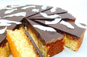 Receta de kuchen de coco y chocolate sin harina y de tradición alemana