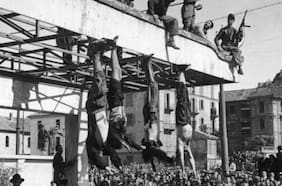 Colgado de los pies en una plaza: cómo fue la humillante muerte de Benito Mussolini