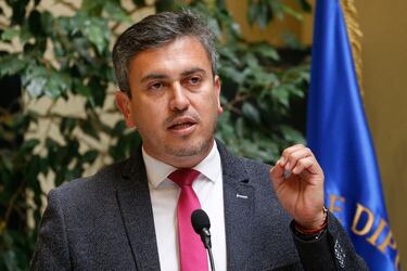 Valparaíso, 10 de abril de 2024. Punto de prensa del diputado Mauricio Ojeda.