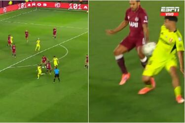 La mano que Alexis Herrera no consideró en el gol de Lanús ante la U