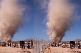 El sorprendente registro un “diablo de polvo” en pleno desierto de Atacama