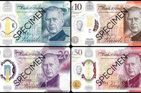 Billetes con retrato del rey Carlos III entran en circulación este miércoles en el Reino Unido