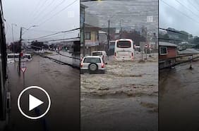 Registran graves inundaciones en Lota tras intensas lluvias