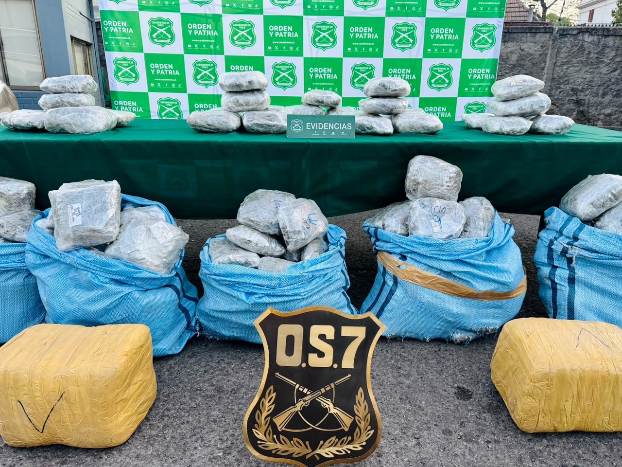 Carabineros incauta más de una tonelada de droga destinada a la venta durante Fiestas Patrias: avalúo supera los $11 mil millones