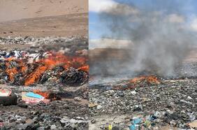 Impactantes videos de toneladas de ropa quemándose en el desierto: “La queman para traer más”