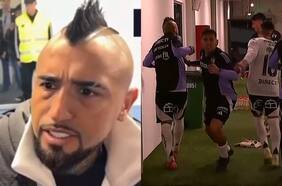 La reacción del cuerpo técnico de Jorge Almirón a la pelea de Arturo Vidal y Fernando de Paul en Colo Colo