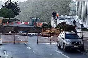 Imágenes muestran la magnitud del segundo socavón que amenaza edificio Miramar en Reñaca