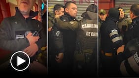 Registran fuerte cruce entre guardias municipales y Carabineros en Santiago Centro