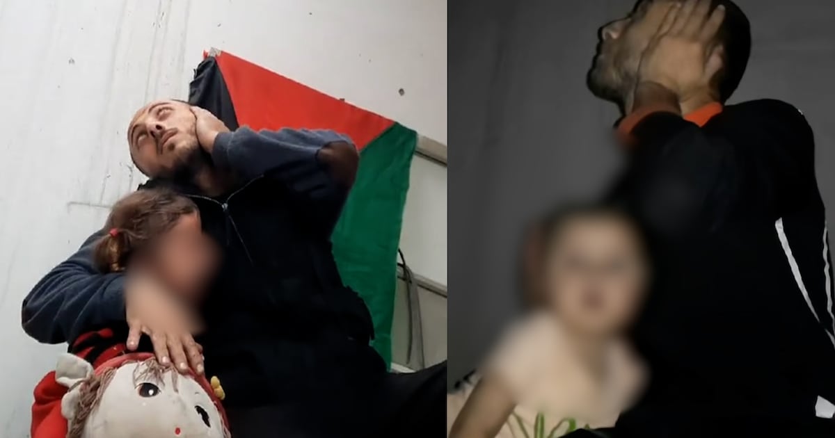 El heroico esfuerzo de un padre en Gaza durante el bombardeo: un acto de humanidad en medio del horror