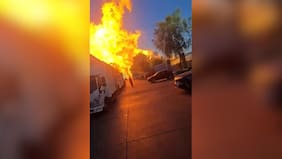 Así fue el momento de la gran explosión que provocó incendio en Renca