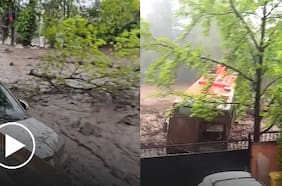 Lluvias provocan aluvión en Las Condes: registros captan a vehículos siendo arrastrados por el agua