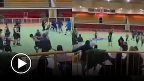Partido de Básquetbol estudiantil en Copiapó termina en batalla campal