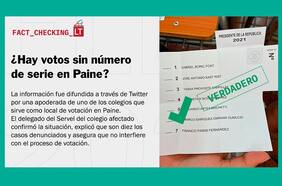 ¿Hay votos sin número de serie en Paine?