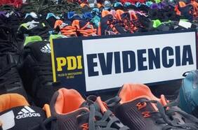 PDI incauta cerca de 3 mil zapatillas falsificadas en Hualpén: especies superan los $465 millones