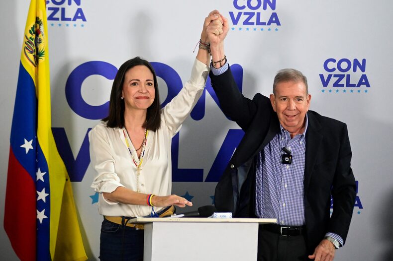 María Corina Machado with candidate Edmundo González