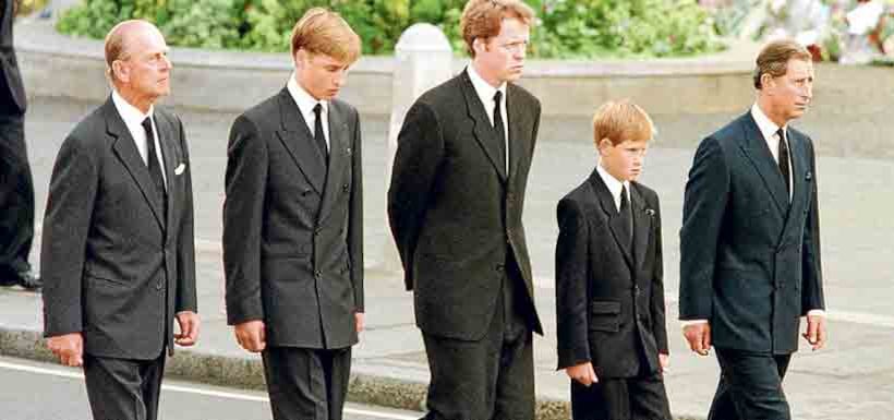 Funerales de la princesa Diana de Gales en septiembre de 1996. Foto: Archivo.