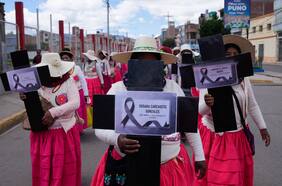 Mujeres aimaras en protestas contra presidenta Boluarte: “Estamos en Lima por culpa de una mujer”
