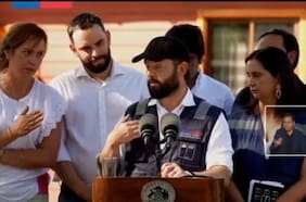 Senadora oficialista interrumpe a Boric por Ley de Incendios en medio de punto de prensa en Chillán