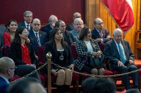El homenaje de la masonería al Instituto Nacional que reunió a Irací Hassler, Fabiola Campillai y Ricardo Lagos