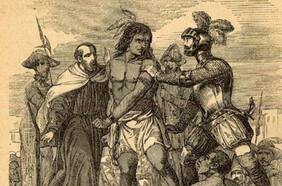 La horrorosa muerte de Caupolicán atravesado por una pica en las entrañas