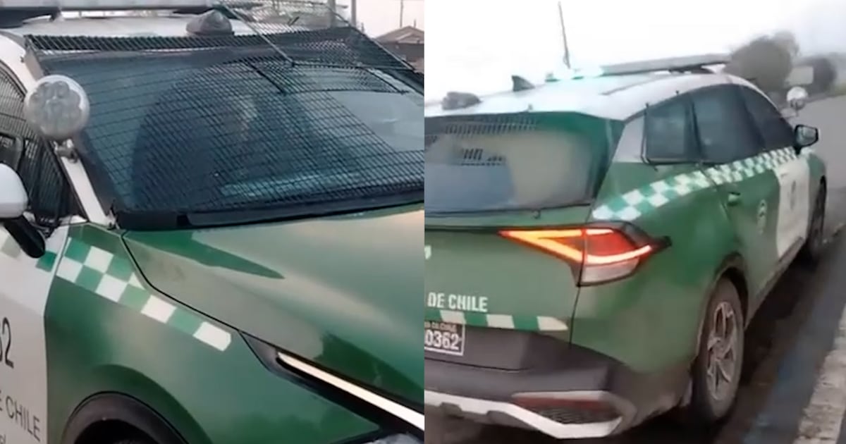 Captan a dos carabineros durmiendo dentro de una patrulla: estaban de servicio