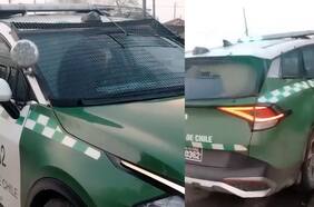 Captan a dos carabineros durmiendo dentro de una patrulla: estaban de servicio