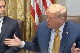 Trump se molesta con un periodista por pregunta sobre Epstein