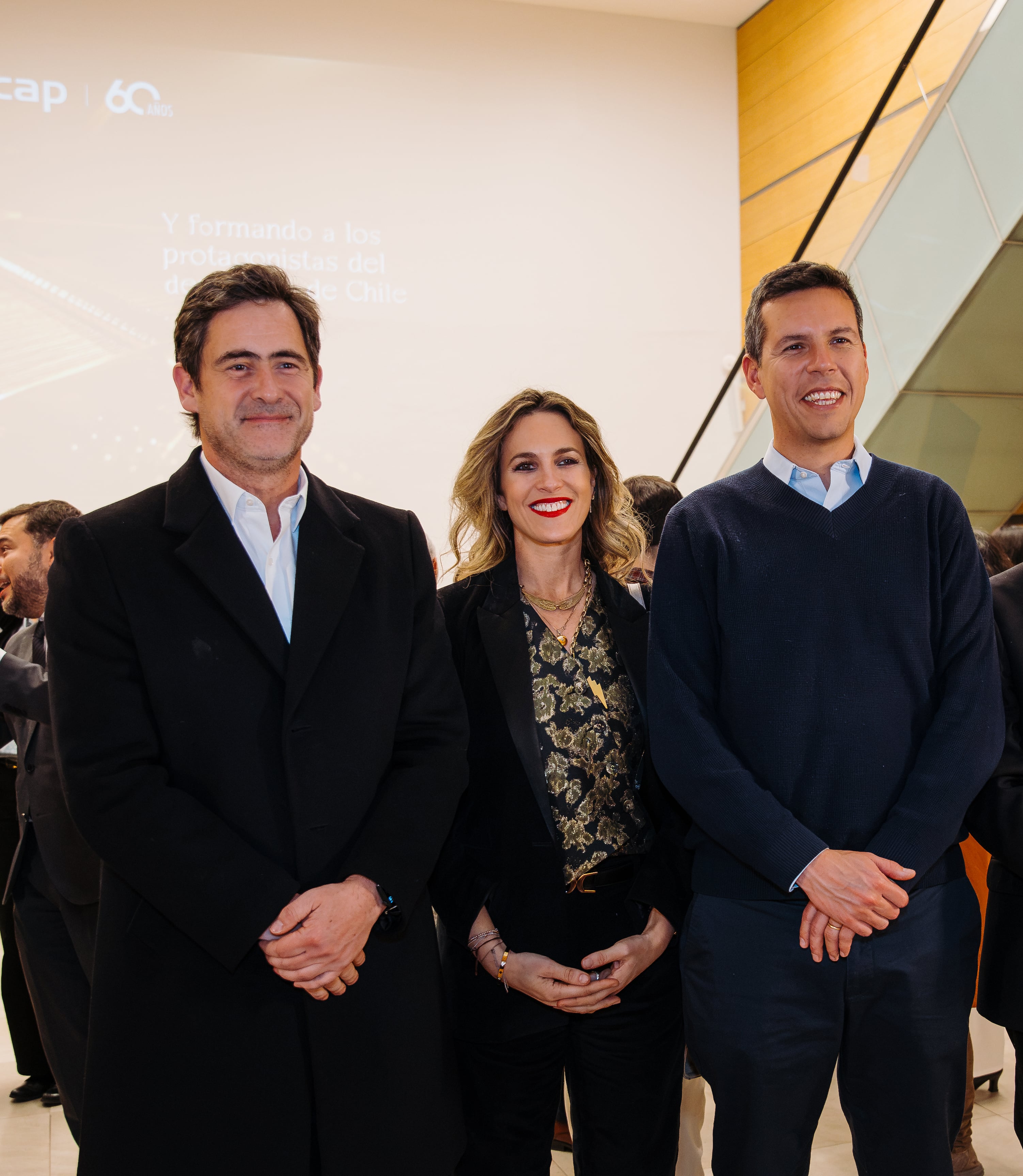 Cristóbal Aninat, Head of Government Relations for Chile, Perú & Ecuador at Mercado Libre - Mercado Pago; Florencia Cummins y Claudio Castro, alcalde de Renca.
