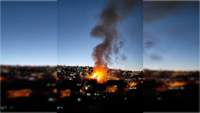 Incendio afecta a vivienda en el cerro Cordillera de Valparaíso