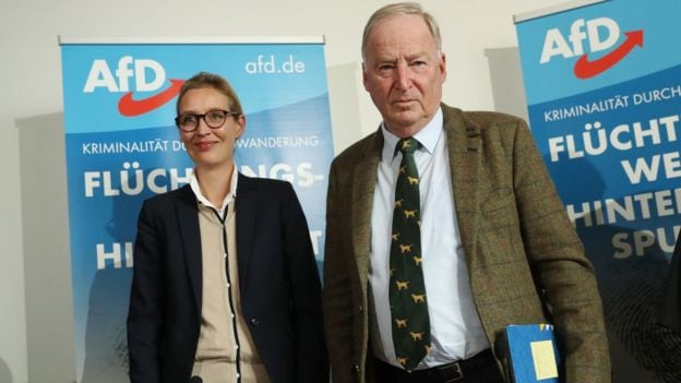 Alice Weidel y Alexander Gauland, colíderes del Partido Alternativa para Alemania (AfD).