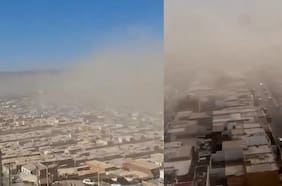 Así fue la sorpresiva tormenta de arena que afectó a Arica e Iquique